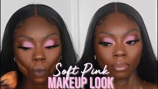 Soft Pink Eyeshadow Look For Dark Skin [upl. by Nanreik]