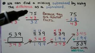 3rd Grade Math 110 Use place value to subtract regrouping for 3digits [upl. by Enived]