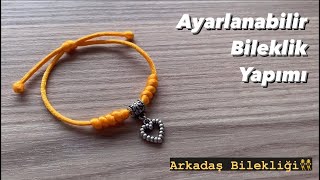 Ayarlanabilir Bileklik Yapımı Floş İple Bileklik Yapımı 🦋😍 Friendship Bracelets Arkadaş Bilekliği [upl. by Crutcher655]