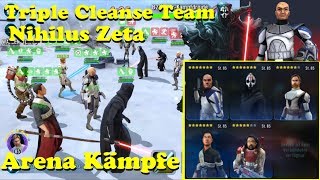 Star Wars Galaxy of Heroes  Triple Cleanse Nihilus Zeta Arena Team  SWGOH Deutsch  German [upl. by Akin]