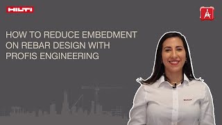 How to reduce embedment on rebar design with PROFIS Engineering [upl. by Lulita440]