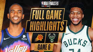 SUNS at BUCKS  FULL GAME 6 NBA FINALS HIGHLIGHTS  July 20 2021 [upl. by Wolfort]