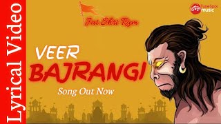 VEER BAJRANGI HINDI  HANUMAN SONG 2024  TUNESPOT MUSIC WITH LYRICAL VIDEO [upl. by Sotsirhc]