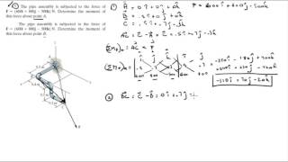 Determine the moment of this force about point A and B [upl. by Eijneb]