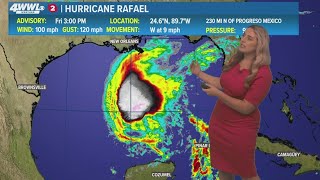 Friday 5PM First Weather Hurricane Rafael meandering in Gulf as Cat 2 [upl. by Gignac734]