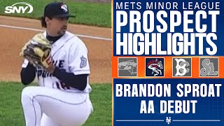 Mets prospect Brandon Sproat strikes out 6 in AABinghamton debut  SNY [upl. by Porte]