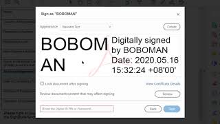 How to create your Digital Signature for signing PDF [upl. by Pirri]