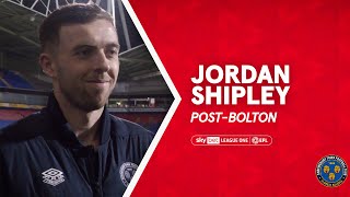 PostBolton Wanderers  Jordan Shipley on amazing goal and 22 draw [upl. by Chane317]