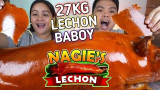 27KG WHOLE LECHON BABOY GOOD FOR 160 SERVINGS  SUPER KINIS AT CRISPY By Nagies Lechon [upl. by Niras655]