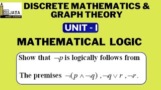 DM – Mathematical logic – Show that ˥p is logically follows from the premises ˥p˄˥q ˥q˅r ˥r [upl. by Malcom]