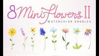 8 MINI SINGLE FLOWER DOODLES part2 [upl. by Brag]