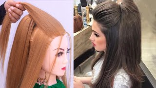 open hair hairstyle l stylish best ponytail l prom hairstyle half up half down  wedding hairstyles [upl. by Laenahtan993]