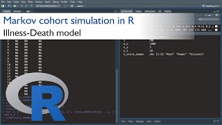 Markov cohort simulation in R  IllnessDeath model [upl. by Atnek401]