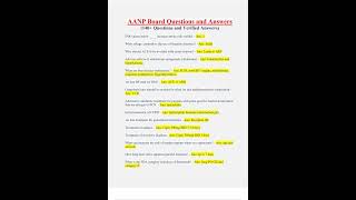 AANP Board Questions and Answers 140 Questions with Verified Answers [upl. by Alleyne]