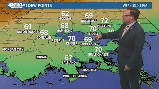 New Orleans Weather Chance for rain cold front headed our way [upl. by Salomie]