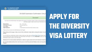 How to Apply for the Diversity Visa Lottery 2025  Step by Step Guide [upl. by Faro]