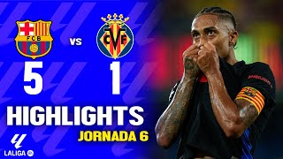 BARCELONA vs VILLARREAL 51  RESUMEN y GOLES del PARTIDO  La liga 202425 [upl. by Caryl]