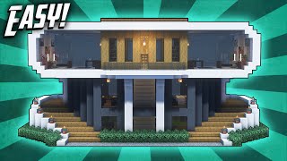 Minecraft How To Build A Modern Mansion House Tutorial 44 [upl. by Asiral]