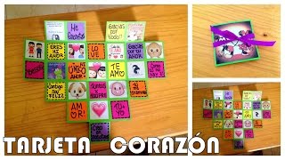 REGALO FACIL PARA NOVIOA Tarjeta corazón [upl. by Aileno337]