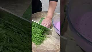 Super Fast Green Garlic Leaves Cutting Skills vegetableart viralvideo [upl. by Heathcote]