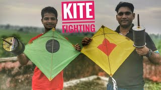 Aaj kuch Toofani krte h🌪️Kite fighting⚡ Monofil Gold vs Indian Cotton thread [upl. by Idleman517]