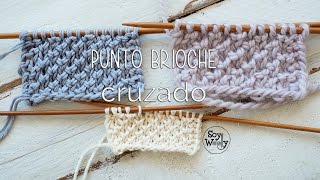 Punto Brioche Cruzado más fácil de tejer que el original [upl. by Halihs800]