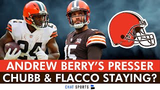 MAJOR Browns News Andrew Berry’s Response To Nick Chubb amp Joe Flacco Returning In 2024  Rumors [upl. by Nwonknu]