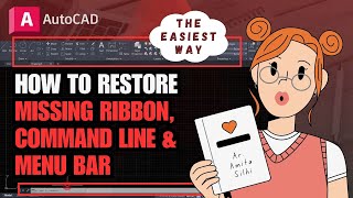 Restore missing AutoCAD Ribbon Command line amp Menu Bar  Reset AutoCAD [upl. by Arno]