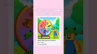 6 Free UGC Spinner Codes🎡 Spin amp Luck robloxugc robloxcodes roblox robloxshorts robloxfyp fyp [upl. by Araic]