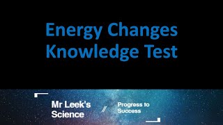 14 Energy Changes Knowledge  revision for AQA combined and triple science Higher and Foundation [upl. by Adis]