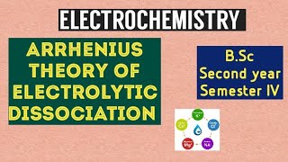 Arrhenius theory of electrolytic dissociationElectrochemistryBSc Second yearSemester IV [upl. by Ena683]