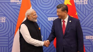 In Russia Modi stresses peace in talks with Xi [upl. by Akerdal]