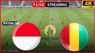 ⚽ INDONESIA U23 VS GUINEA U23  OLIMPIADE PARIS 2024  Football Live Streaming Simulation Gameplay [upl. by Melnick]