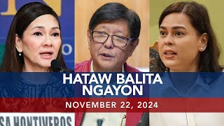 UNTV Hataw Balita Ngayon  November 22 2024 [upl. by Naitsihc719]