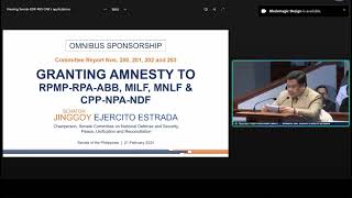 Omnibus Sponsorship on Committee Report Nos 200 201 202 and 203 Granting Amnesty [upl. by Enrahs408]