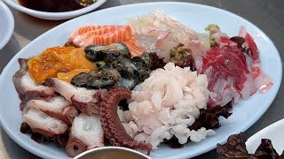 광장시장 1인 1만 원 모듬회  가성비 위생상태 완벽  Various Seafood Sashimi Seoul Korea  Korean Street Food [upl. by Akenna]