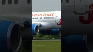 Jet2 B757200 Landing at Manchester Airport shorts [upl. by Jamal348]