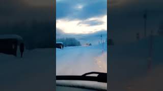 Driving from Tromsø to Hakoy Winter Norway [upl. by Narmis]