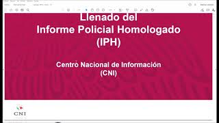 INFORME POLICIAL HOMOLOGADO IPH 2020 [upl. by Vivi]