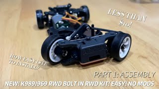 K989969 RWD NEW KIT NO MOD NO 3D PRINTER LESS THAN 10 PART 1 INSTALL TIPS RWD DRIFT RC ACXWA 124 [upl. by Bartolomeo]