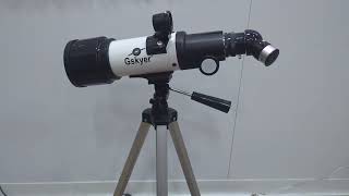 Gskyer Telescope 70mm Aperture 400mm AZ Mount Astronomical Refracting Telescope Review [upl. by Arriaes895]