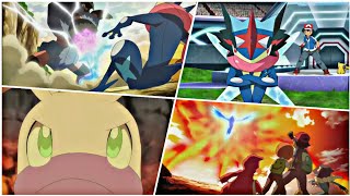 Ash all Kalos Pokemon Evolution Ash Frogadier evolves into Greninja [upl. by Irat63]