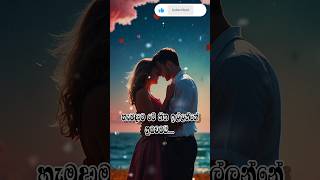 ආදර වදන්  Love wadan  Sinhala wadan ❣️‎Hithuvakkarakolla shorts wadan whatsappstatus [upl. by Drusie]