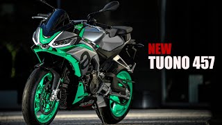 2025 APRILIA TUONO 457  Upcoming 400cc Streetfighter Bike [upl. by Carver]