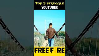 Top 3 Struggle Youtubers In Free Fire 😱❓👇  freefire trending shorts [upl. by Shandy]