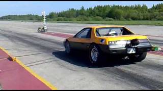 600hp Pontiac Fiero with Buick GN engine 14mile solo test run [upl. by Eiliab]