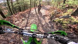 Crazy Rocky Hill Trail Climb KX125 amp CR250R amp KTM MXC400 [upl. by Attekal164]