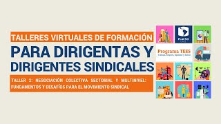 Taller 2  Negociación colectiva sectorial y multinivel fundamentos y desafíos para el sindicalismo [upl. by Ynafit913]