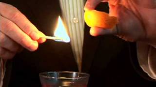 How to Flame a Citrus Peel  CHOW Tip [upl. by Yanarp]