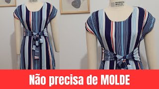 1 VESTIDO Com Penas 90 Cm de viscose FÁCIL PARA INICIANTES NA COSTURA [upl. by Dilly640]